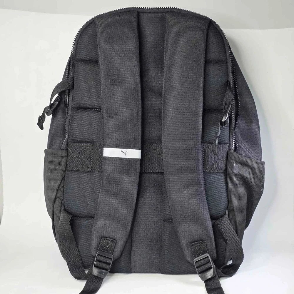 PUMA Range Backpack w Padded Straps Laptop Sleeve & Luggage Strap Black One Size